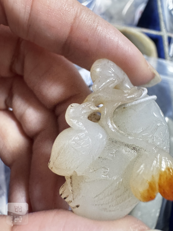 清 玉大小鹅、玉鞭 - 图9